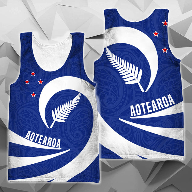 Aotearoa Hoodie Silver Fern Roll Into My Heart PL02-Apparel-PL8386-Tank Top-S-Vibe Cosy™