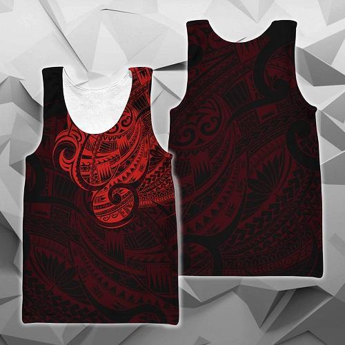 Maori Tattoo Style All Over Hoodie Red Version NVD-Apparel-Dung Van-Hoodie-S-Vibe Cosy™