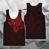 Maori Tattoo Style All Over Hoodie Red Version NVD-Apparel-Dung Van-Hoodie-S-Vibe Cosy™