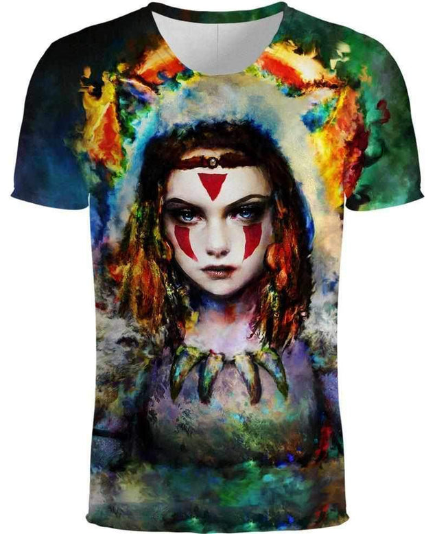 Forest Princess-ghibli-RoosterArt-T-Shirt-S-Vibe Cosy™