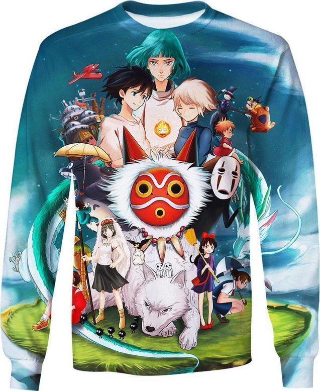 The Blue Sky-ghibli-RoosterArt-Sweatshirt-S-Vibe Cosy™
