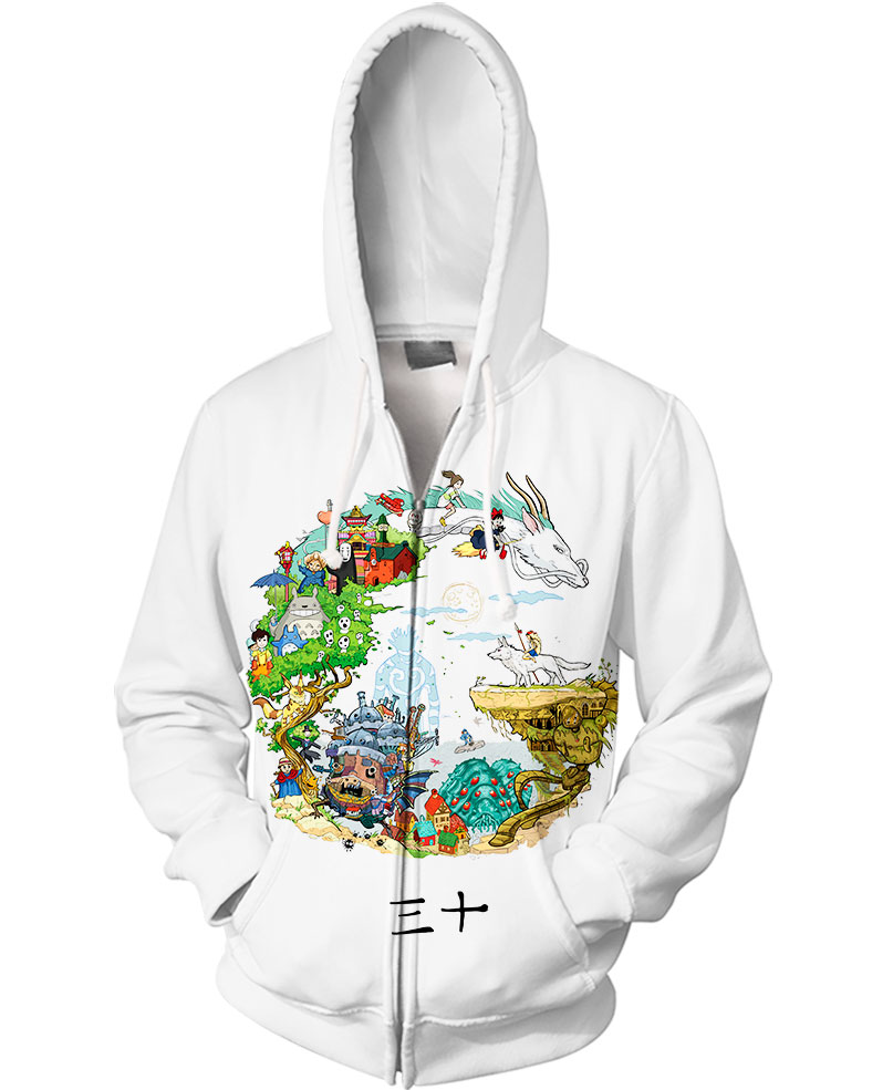 30 Years Tribute-ghibli-RoosterArt-Zip-S-Vibe Cosy™