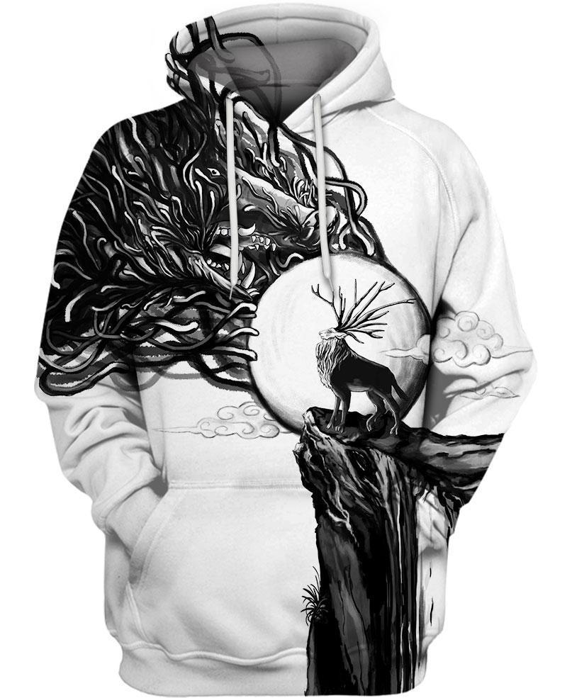 A God Of Life And Death-ghibli-RoosterArt-Hoodie-S-Vibe Cosy™