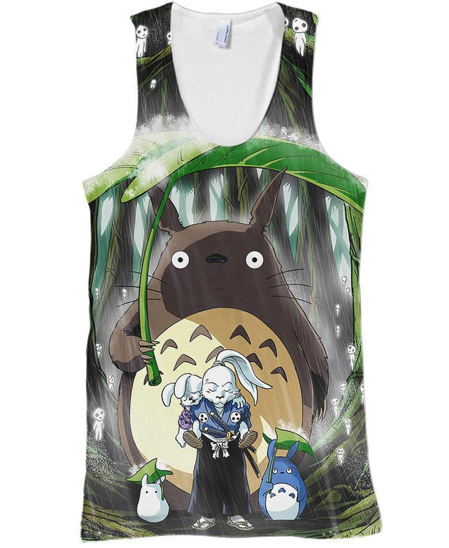 Jotaro and Totoro-ghibli-RoosterArt-Tank-S-Vibe Cosy™