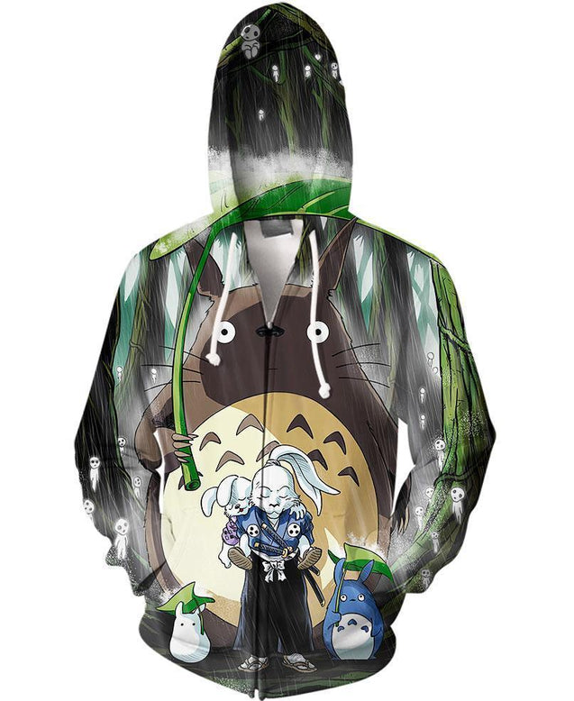 Jotaro and Totoro-ghibli-RoosterArt-Zip-S-Vibe Cosy™