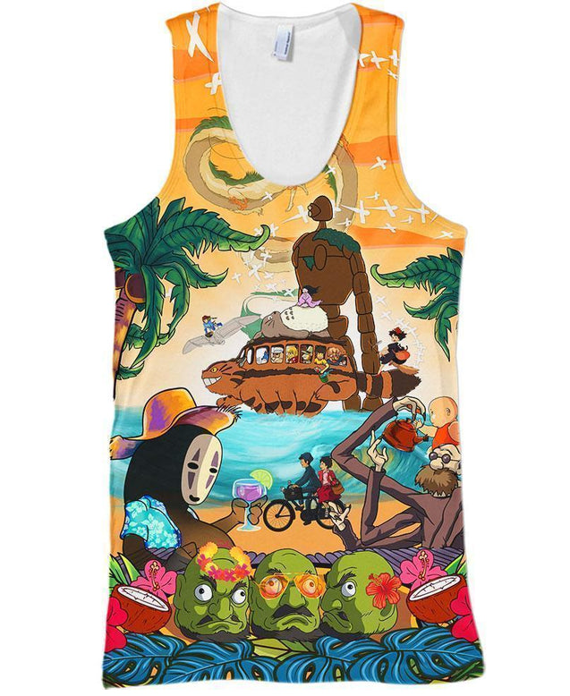 Summer Vacation-ghibli-RoosterArt-Tank-S-Vibe Cosy™