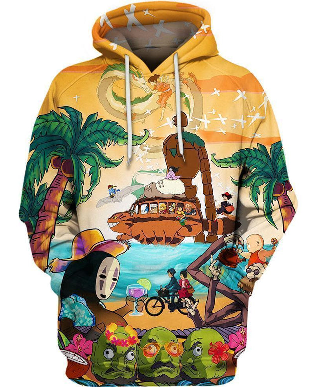 Summer Vacation-ghibli-RoosterArt-Hoodie-S-Vibe Cosy™