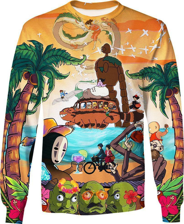 Summer Vacation-ghibli-RoosterArt-Sweatshirt-S-Vibe Cosy™