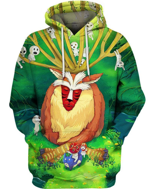 King of Forest-ghibli-RoosterArt-Hoodie-S-Vibe Cosy™