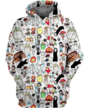 Animation World-ghibli-RoosterArt-Hoodie-S-Vibe Cosy™