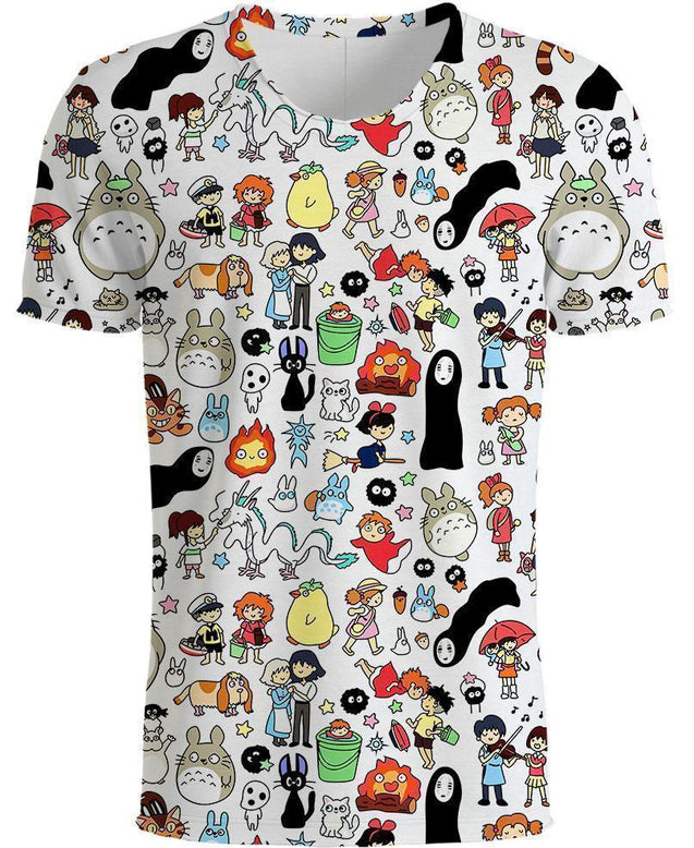 Animation World-ghibli-RoosterArt-T-Shirt-S-Vibe Cosy™