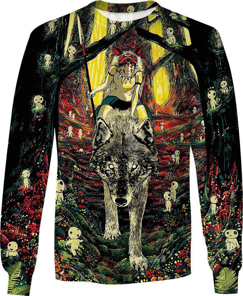 Princess In The Forest-ghibli-RoosterArt-Sweatshirt-S-Vibe Cosy™