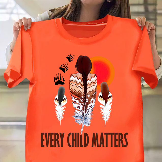 Vibecosy Every Child Matters Native American T-Shirt VP24012207