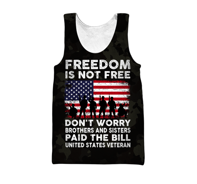 Veteran Freedom is not Free 3D all over printed shirts for men and women DD05252001-Apparel-Huyencass-Hoodie-S-Vibe Cosy™