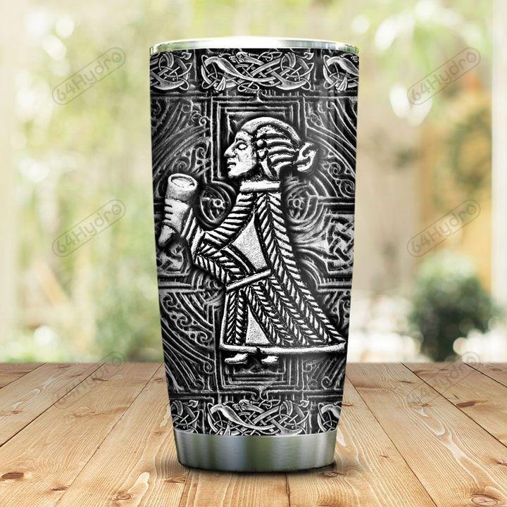 Personalized Viking Valkyrie Metal Style Personalized  Stainless Steel Tumbler 25022104.CXT Custom Name XT