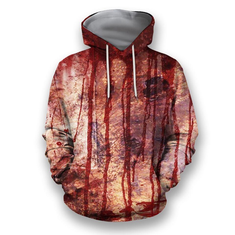 3D All Over Print Bloody Hoodie-Apparel-RoosterArt-Hoodie-S-Vibe Cosy™