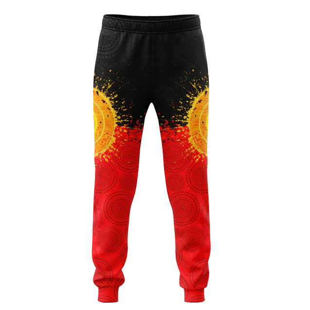 Aboriginal Flag Indigenous Sun 3D printed Combo Hoodie And Sweatpant