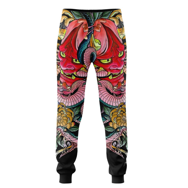 Japan Mask 3D All Over Printed Combo Sweater + Sweatpant