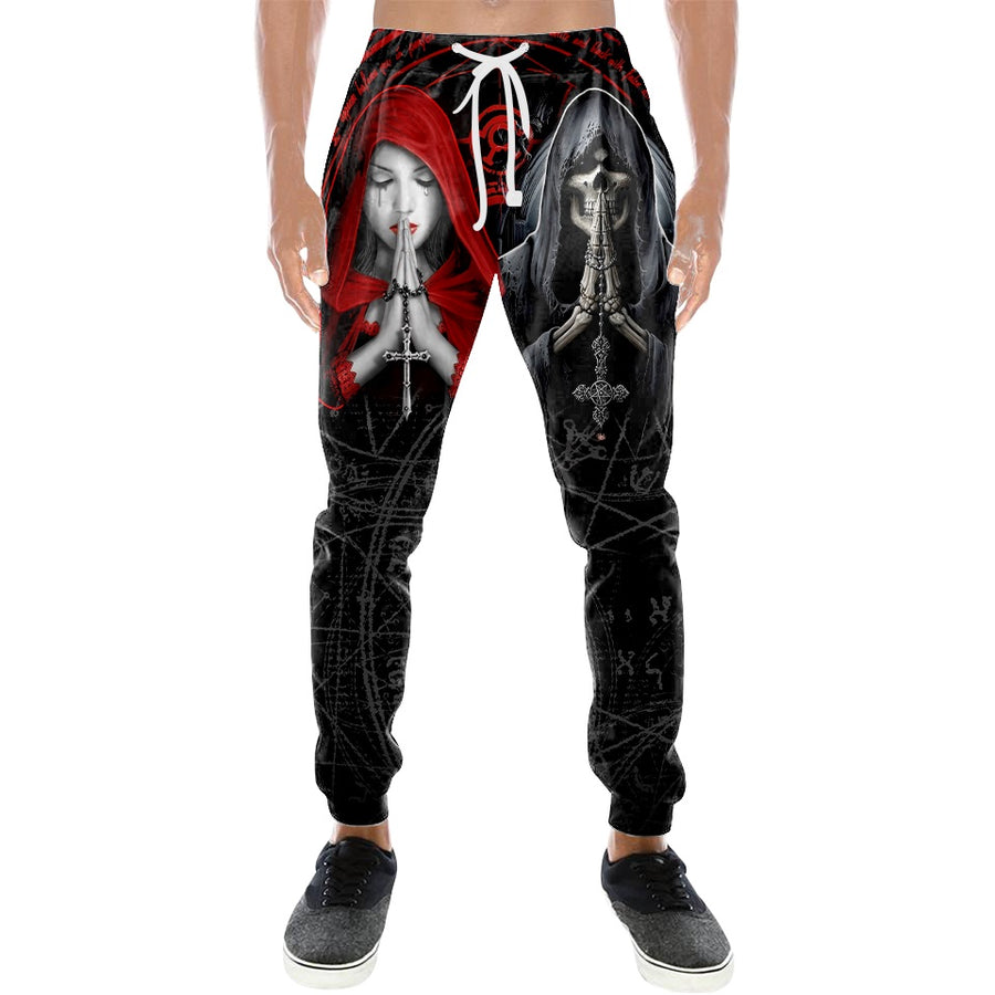 Skull And The Girl 3D All Over Printed Combo Sweater + Sweatpant