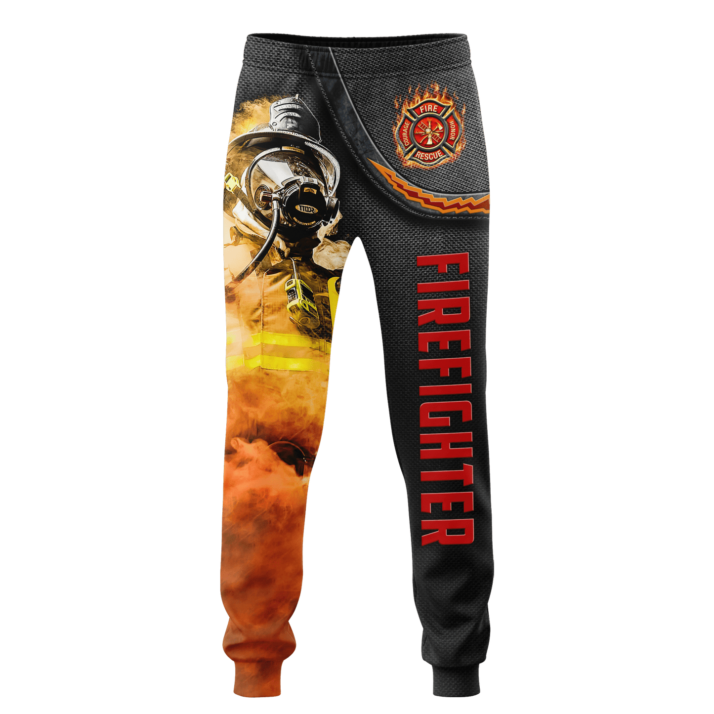Customize Name Firefighter3D All Over Printed Combo Sweater + Sweatpant