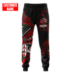 Customized name Native American Chief Skull MMIW Red Hand 3D All Over Printed Shirts