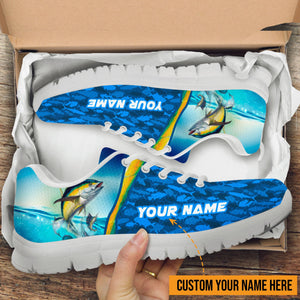 Custom name Tuna fishing Team Billfish Low Top Sneaker Shoes