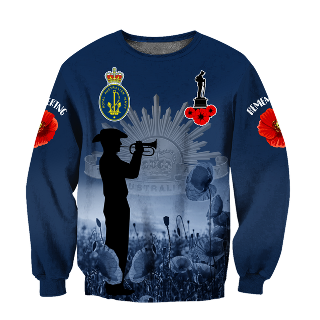 Premium Anzac Day Royal Australian Navy 3D Printed Unisex Shirts TN