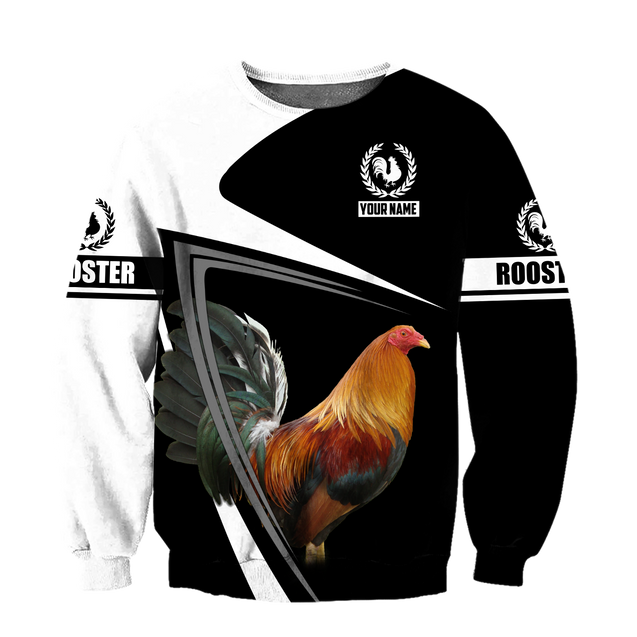 Rooster Personalized Name 3D All Over Printed Unisex Hoodie