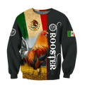 Rooster Mexico 3D All Over Printed Hoodie