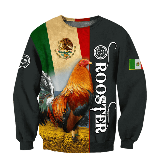 Rooster Mexico 3D All Over Printed Hoodie