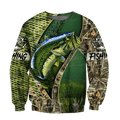 Bass Fishing Real Painting camo 3D print shirts