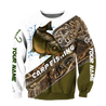 Custom name Carp Fishing camo 3D print shirts