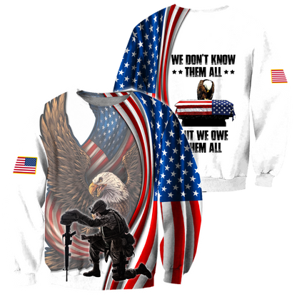 US Veteran 3D All Over Printed Unisex Hoodie
