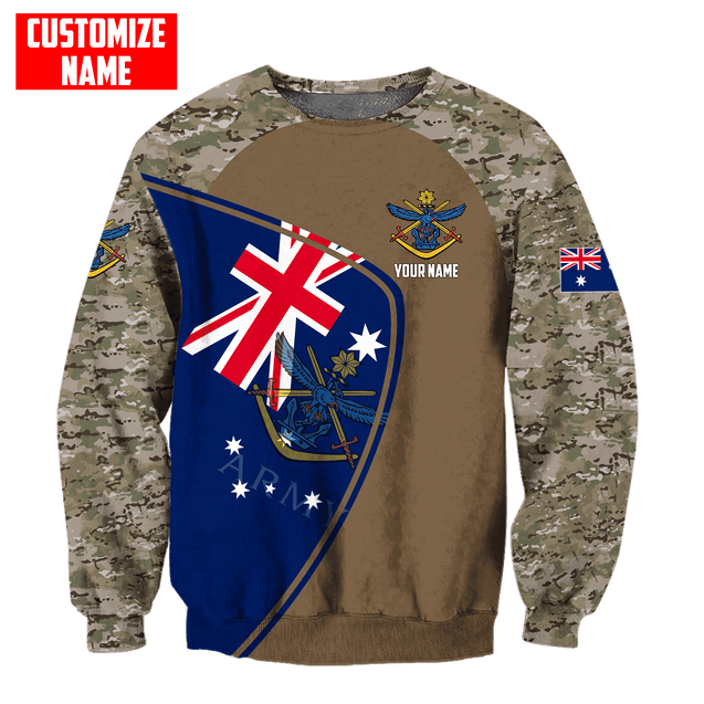 Custom name Anzac day Australia Army 3D printed shirts