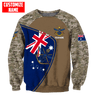 Custom name Anzac day Australia Army 3D printed shirts