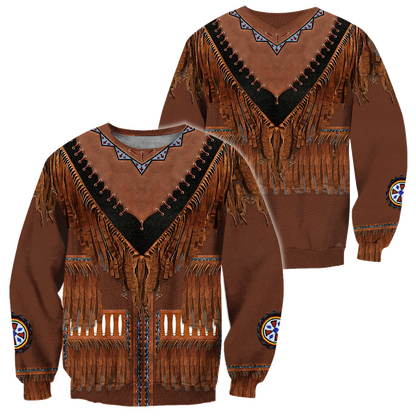Native Cowboy Jacket No8 Cosplay 3D Over Printed Unisex Deluxe Hoodie ML