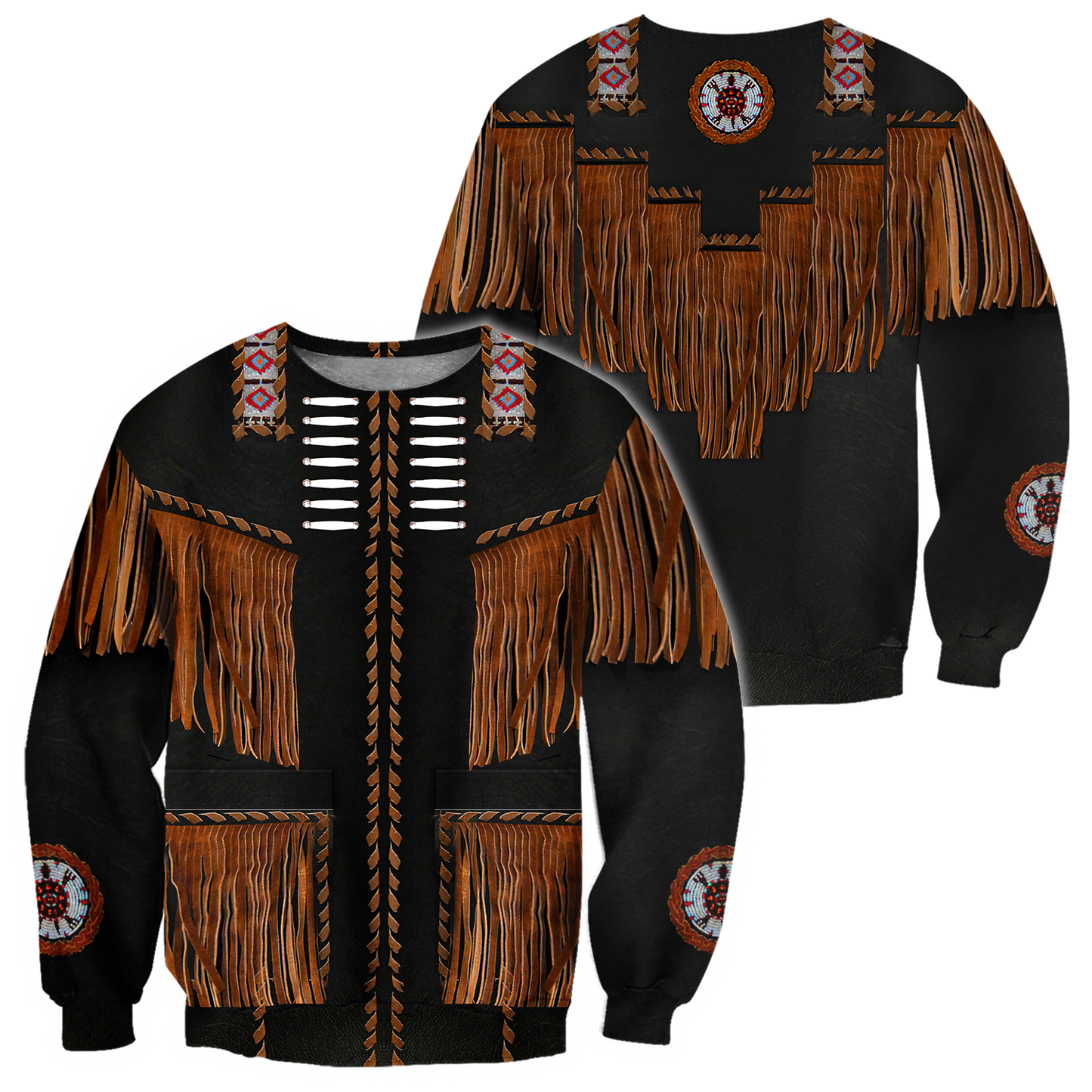 Native Cowboy Jacket No9 Cosplay 3D Over Printed Unisex Deluxe Hoodie ML