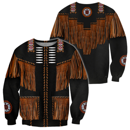 Native Cowboy Jacket No9 Cosplay 3D Over Printed Unisex Deluxe Hoodie ML