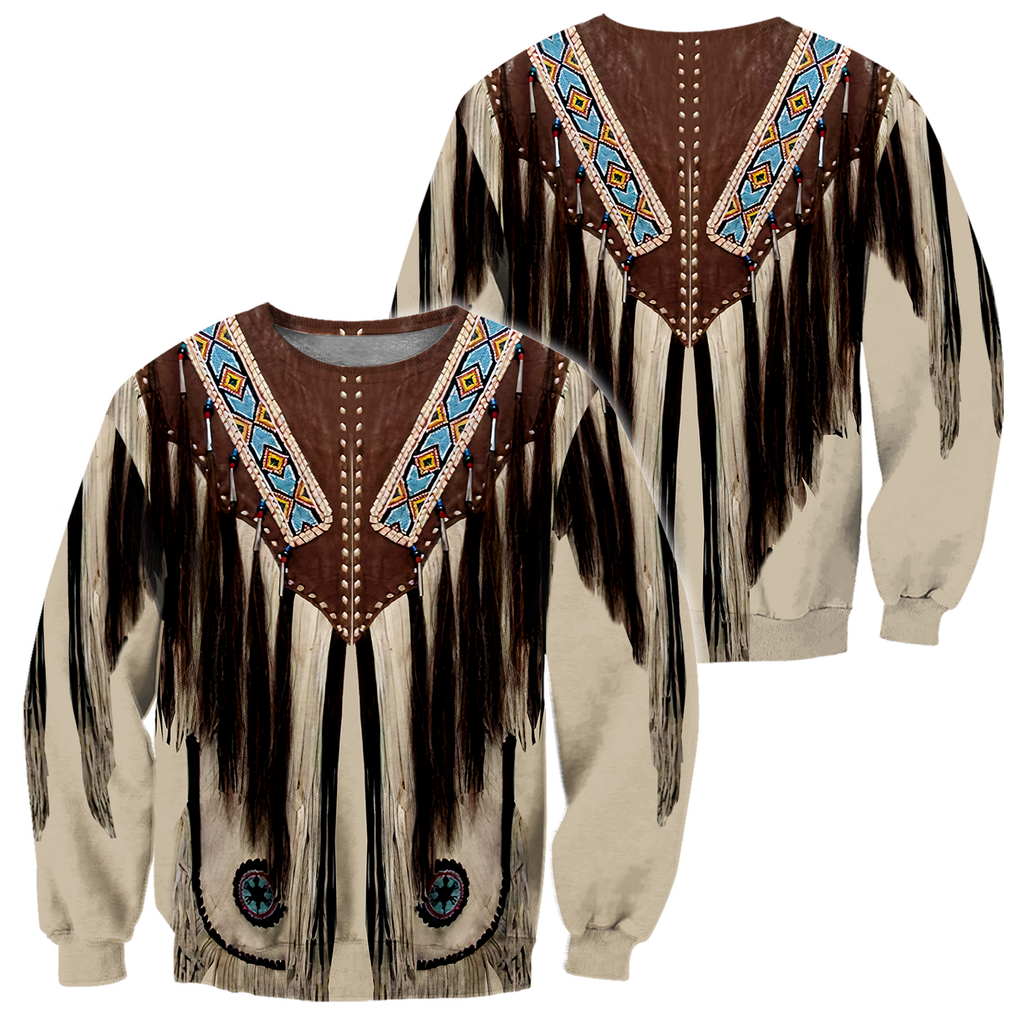 Native Cowboy Jacket No11 Cosplay 3D Over Printed Unisex Deluxe Hoodie ML