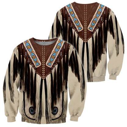 Native Cowboy Jacket No11 Cosplay 3D Over Printed Unisex Deluxe Hoodie ML