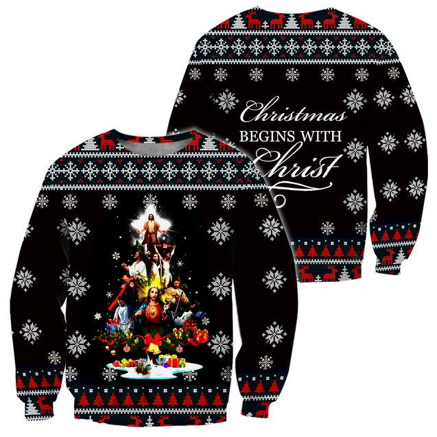 Jesus Christmas 3D All Over Printed Shirts For Men and Women