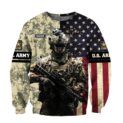 Army Customize Name 3D All Over Printed Shirts MH18112005