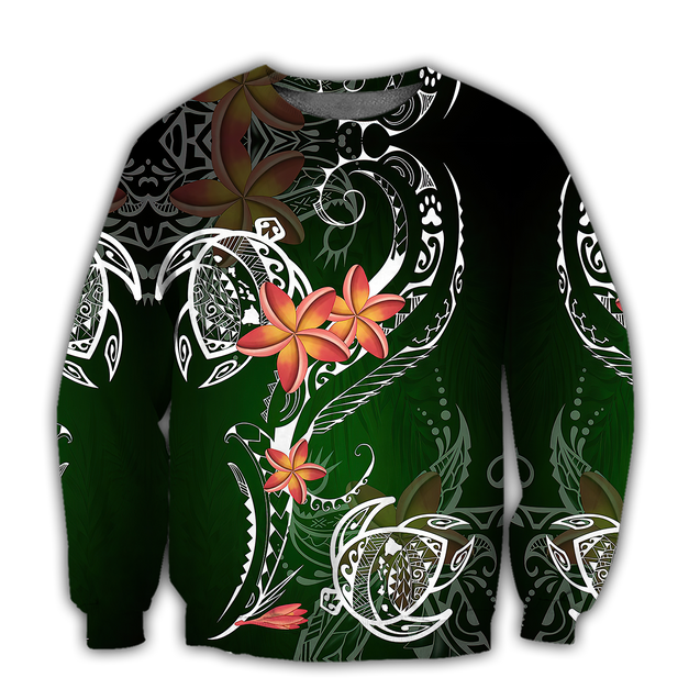 Amazing Polynesian Frangipani And Tattoo Hawaii Style Unisex Deluxe Sweater ML