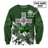 Premium Unisex Hoodie Custom Name Irish St.Patrick Day The Cross And Shamrock ML