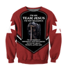 I'm On Team Jesus I'm Not Religious 3D Printed Combo Sweater  + Sweatpant For Winter