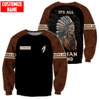 Customized name Native American 3D All Over Printed Unisex Shirts