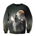 Eagle And Wolf Native American 3D Hoodie Shirt For Men And Women LAM