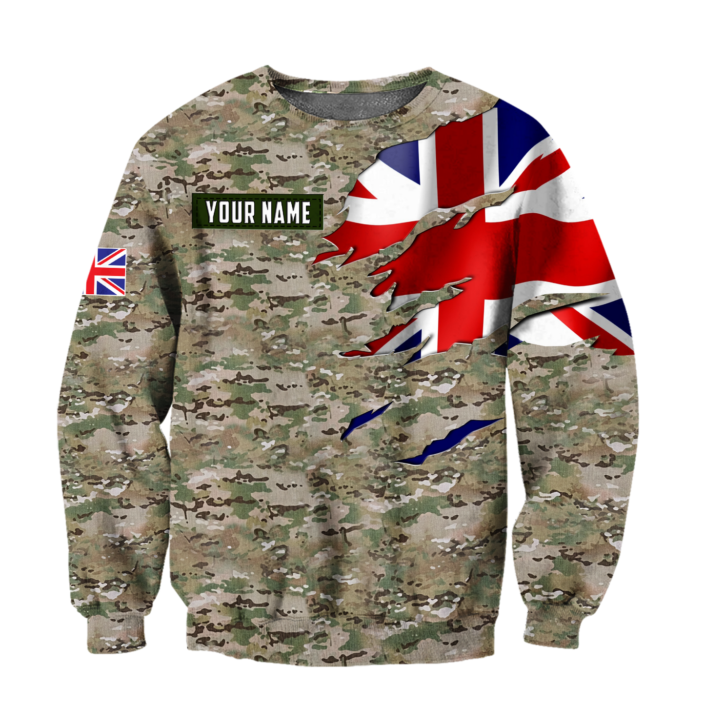 Remembrance Britain Camo Soldier 3D print shirts