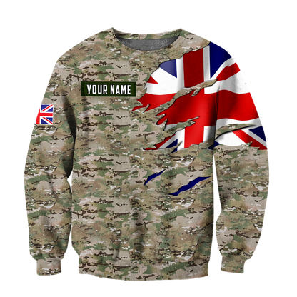Remembrance Britain Camo Soldier 3D print shirts