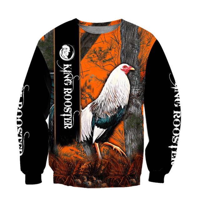 King Rooster Camo 3D All Over Printed Unisex Deluxe Hoodie ML